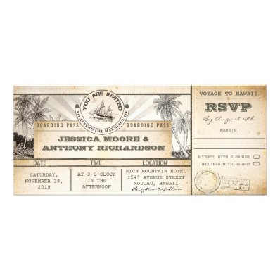 boarding pass wedding tickets- invitations