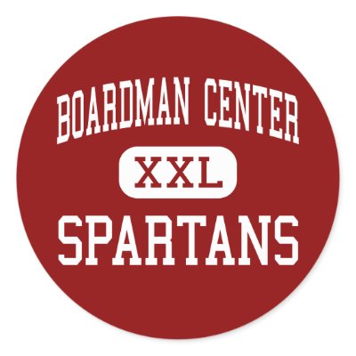 Boardman Center - Spartans - Middle - Youngstown Sticker by customteamsportswear