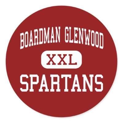 Boardman Glenwood - Spartans - Middle - Youngstown Round Stickers by customteamsportswear