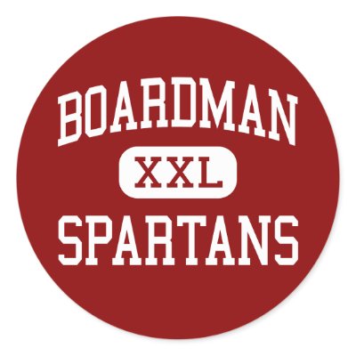 Boardman - Spartans - High School - Boardman Ohio Round Sticker by customteamsportswear