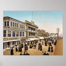 Boardwalk at Atlantic City, 1900 Print