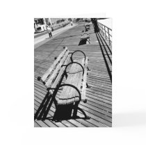 'Boardwalk Benches'  Blank Greeting Card