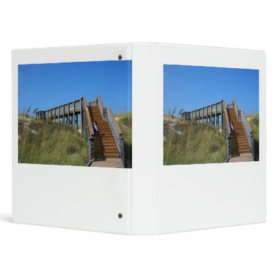 Boardwalk, Florida, Cape San Bur beach picture Vinyl Binder by SusansZooCrew