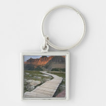 Boardwalk in Waterton Glacier International Keychains