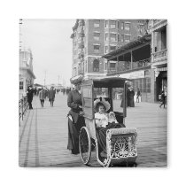 Boardwalk Transport: 1905 Refrigerator Magnet