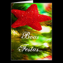 Boas Festas e um feliz Ano Novo Red Star cards