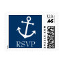 Boat Anchor RSVP Postage Stamp (Dark Blue)