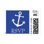 Boat Anchor RSVP Postage Stamp (Navy Blue)