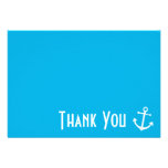 Boat Anchor Thank You Note Cards (Blue) Personalized Announcement