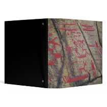 Boat and deer hunting scenes 3 ring binder