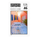Boat and House 2 Stamp