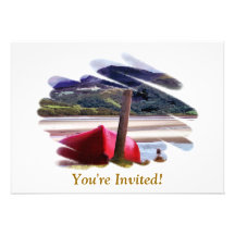 BOAT AND MOUNTAIN LANDSCAPE CUSTOM INVITES