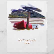 BOAT AND MOUNTAIN LANDSCAPE FULL COLOUR FLYER