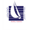 Boat Blue Square_UpDown Sydney t-shirt by FUNauticals Boat Blue Square_UpDown Sydney t-shirt
