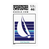 Boat Blues Square_Catalina postage postage