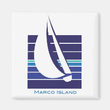 Boat Blues Square_Marco Island magnet