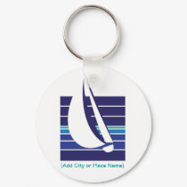 Boat Blues Square_Namedrop keychain