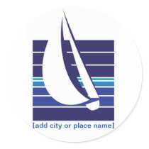 Boat Blues Square_Namedrop sticker by FUNauticals Boat Blues Square_Namedrop sticker