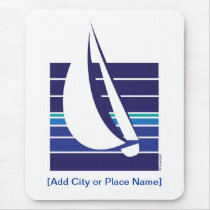 Boat Blues Square_Template mousepad