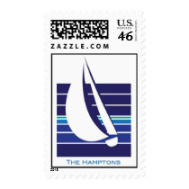 Boat Blues Square_The Hamptons postage stamps
