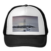 Boat Boats Fishing Going Out to Sea Light Tower HD Mesh Hat