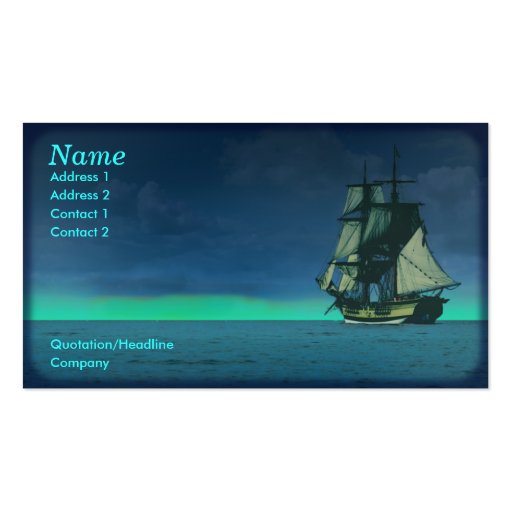 Boat Business card (front side)