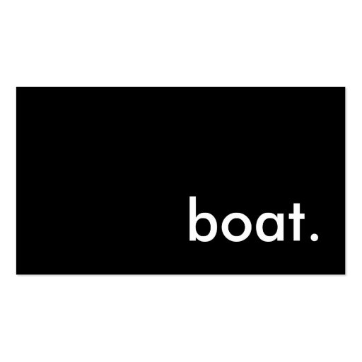 boat. business card template (front side)