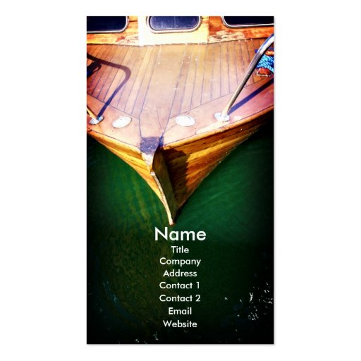 Boat, business card template (front side)