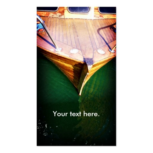 Boat, business card template (back side)