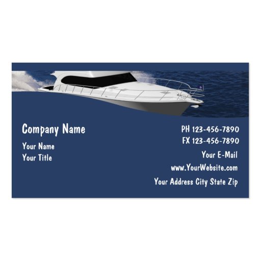 Boat Business Cards (front side)