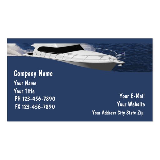 Boat Business Cards (front side)