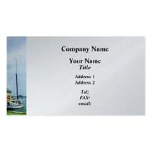 Boat By Oyster Shack - Platinum Finish Business Card Template