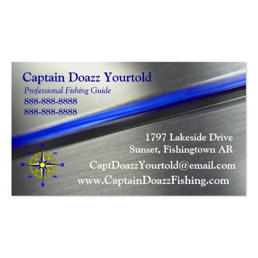 BOAT CAPTAIN - Business Card Template (back side)