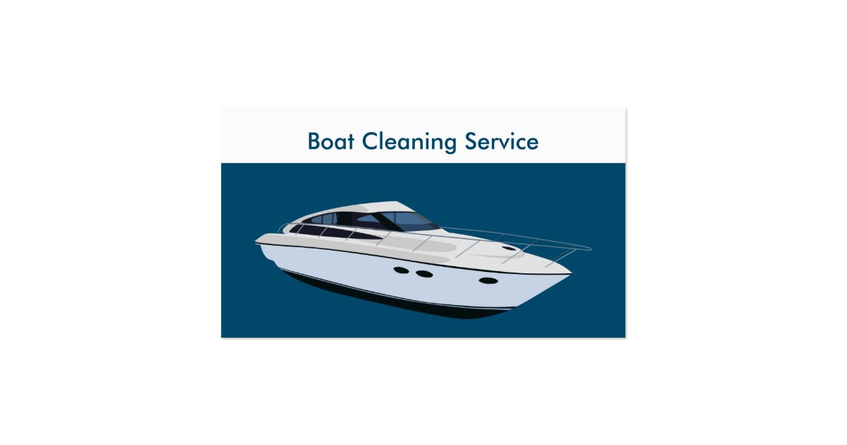 Boat Cleaning Services Business Card Zazzle