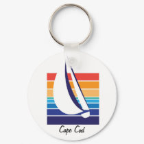 Boat Color Square_Cape Cod keychain