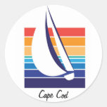 Boat Color Square_Cape Cod sticker