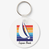 Boat Color Square_Laguna Beach keychain