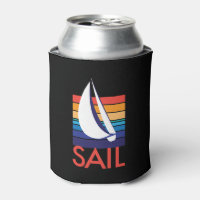 Boat Color Square_ocean-to-sunset_SAIL_on black Can Cooler