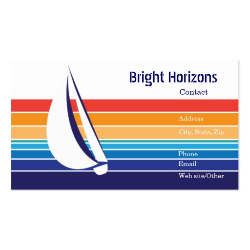 Boat Color Square_Office Package Business Card Template (front side)
