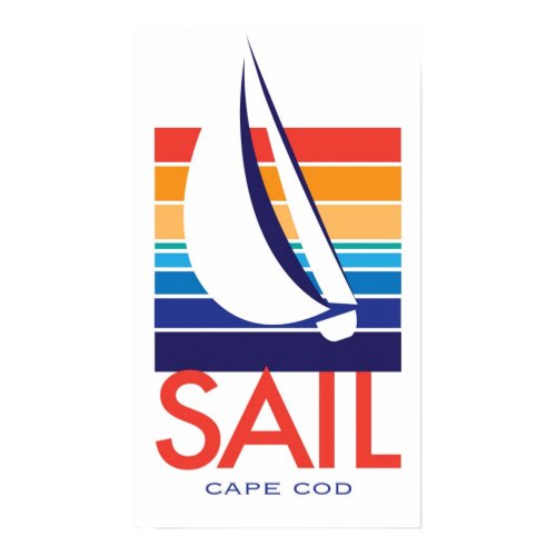 Boat Color Square_SAIL Cape Cod poster print