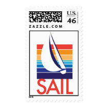 Boat Color Square_Sail postage postage