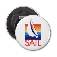 Boat Color Square_Sailing-themed_custom designed Button Bottle Opener