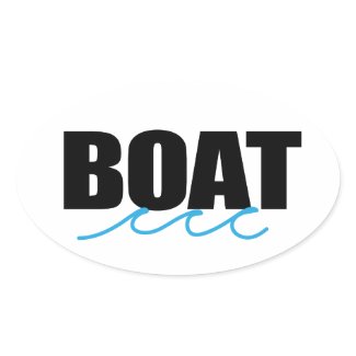 Boat decal oval sticker