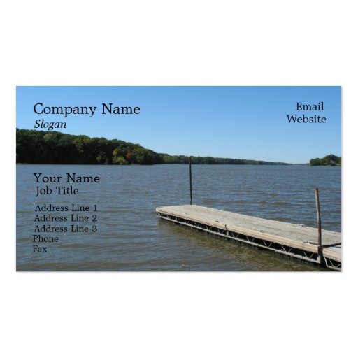 Boat Dock Business Card Template (front side)