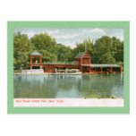 Boat House, Central Park, New York City 1918 Vinta Postcard