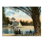 Boat House, Westlake Park Los Angeles 1914 Vintage Postcard