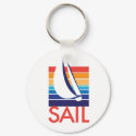 Boat in Color Square_Sail keychain