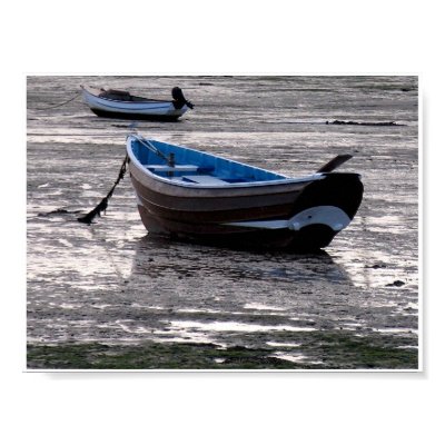 Boat in Lindisfarne harbour Poster by meikleman