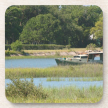 Boat in st augustine inlet  in Florida Coaster