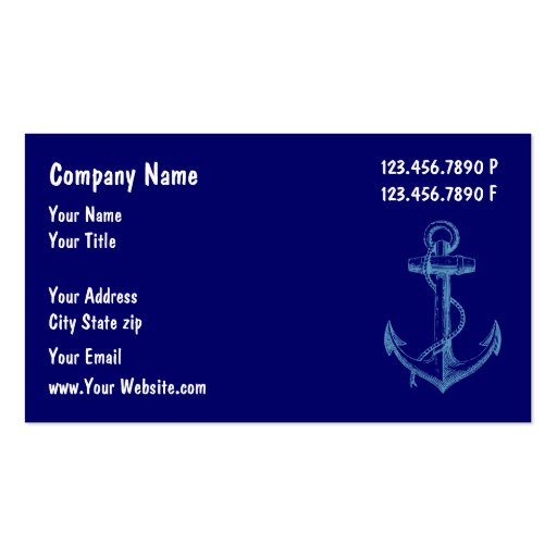 Boat Maintenance Business Cards (front side)